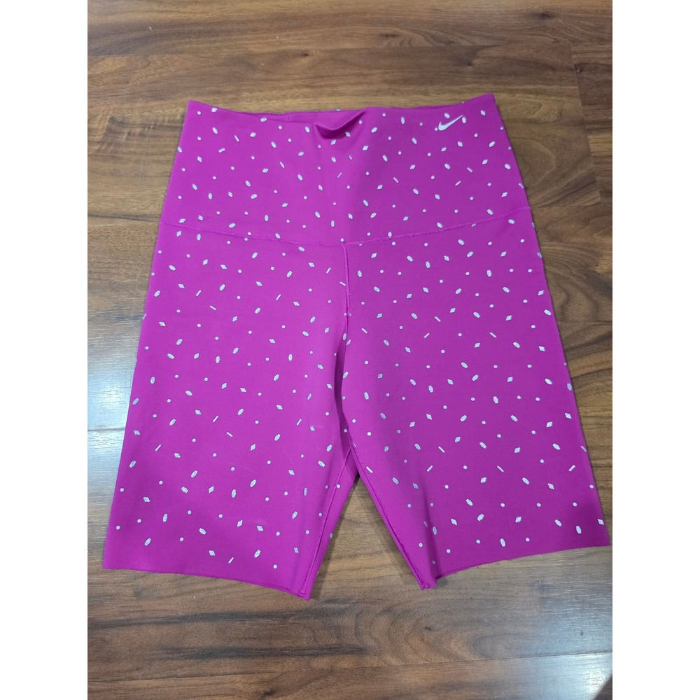NWOT Nike Dri-FIT Biker Shorts Small Pink Glitter Geometric Swoosh Athletic